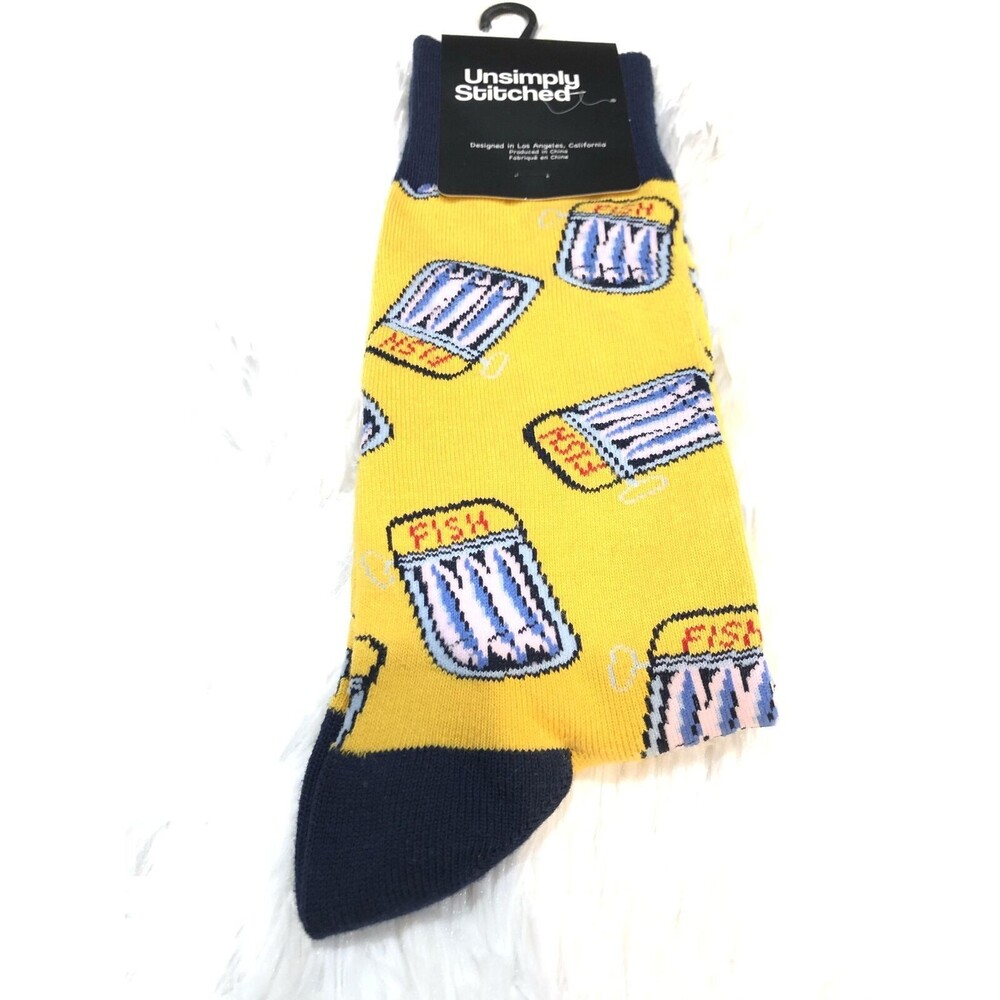 Unsimply Stitched Unisex Fish Crew Socks - (M 8-12, W 8-13)